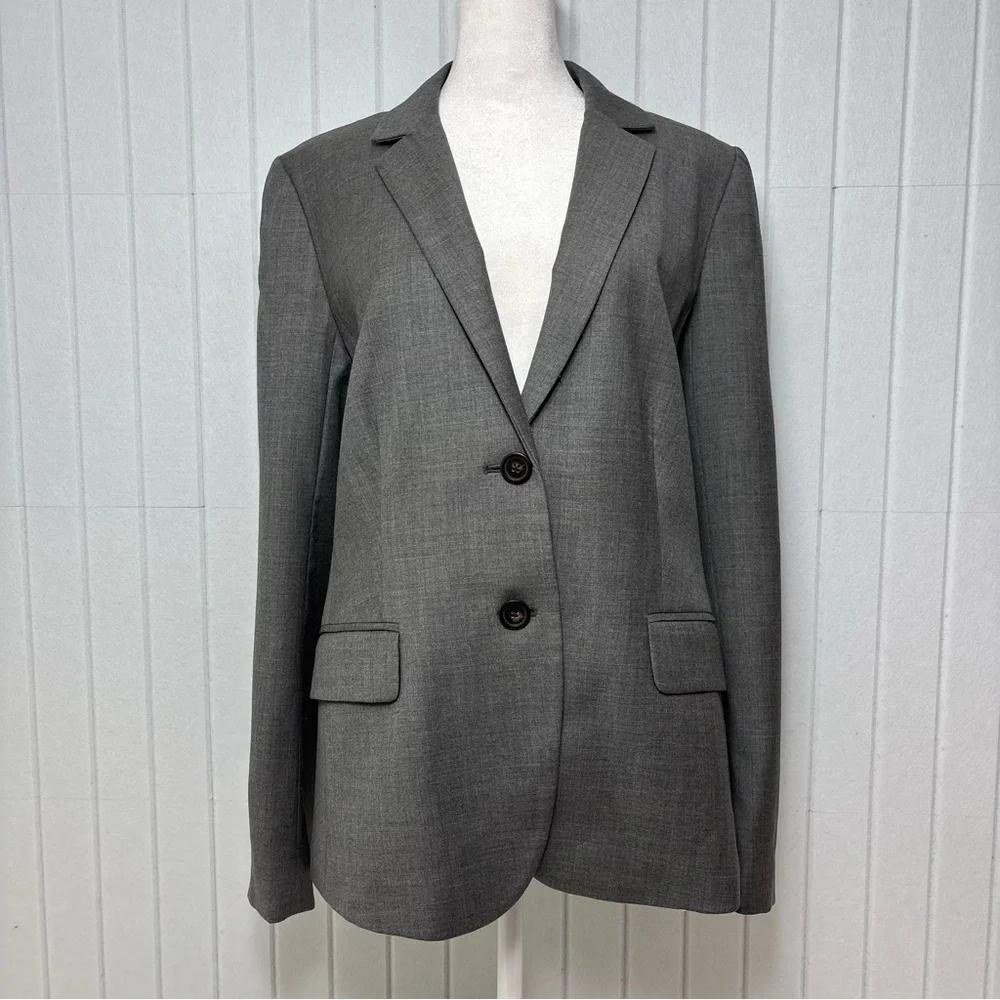 J. Crew Super 120's 100% Wool Charcoal Gray‎ Blazer size 12